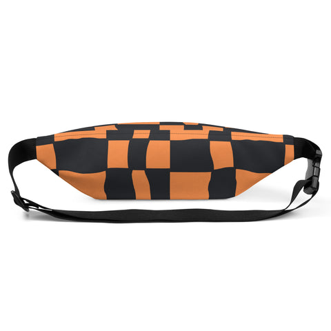 Orange Checkered Fanny Pack