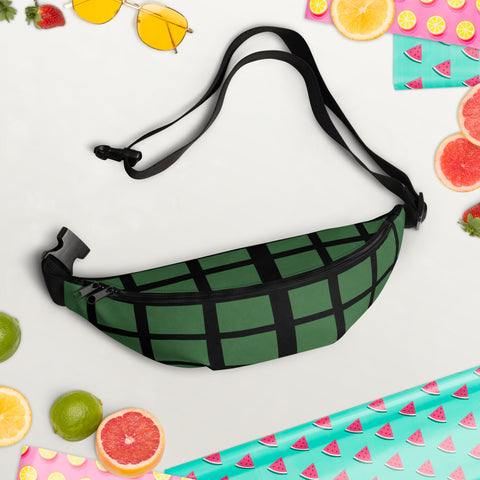 Checkered Green Fanny Pack