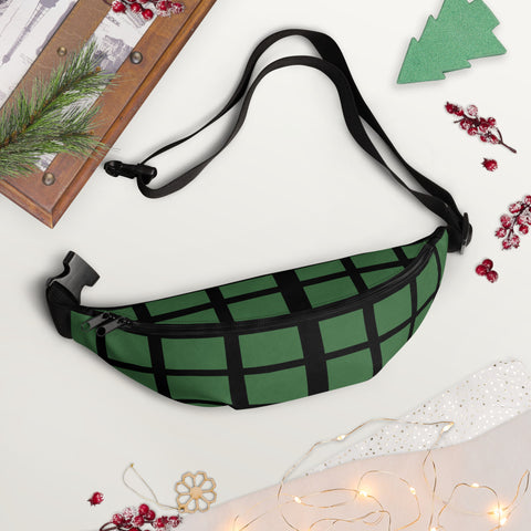 Checkered Green Fanny Pack