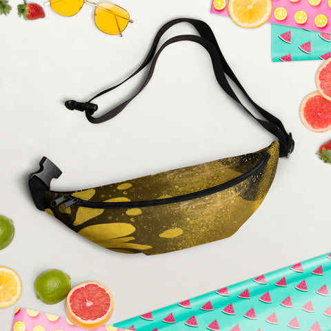 Gold Flower Fanny Pack