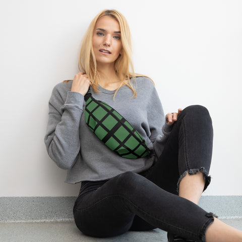 Checkered Green Fanny Pack