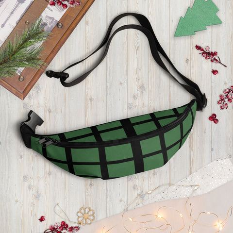 Checkered Green Fanny Pack
