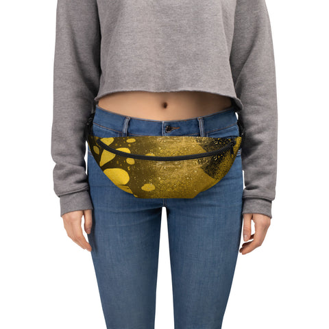 Gold Flower Fanny Pack