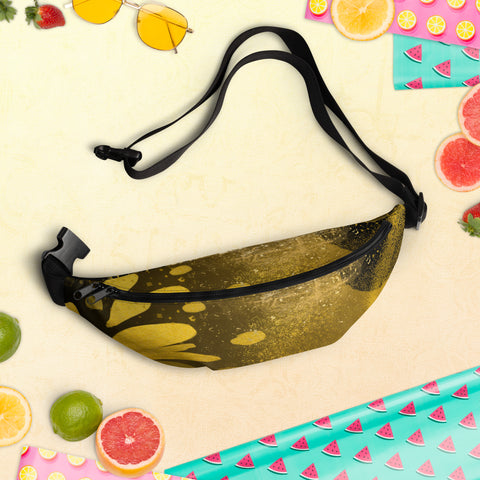 Gold Flower Fanny Pack