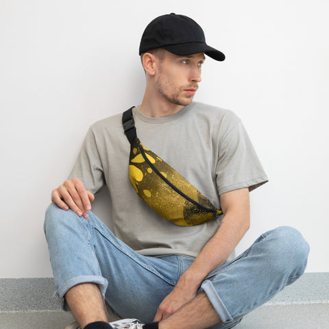Gold Flower Fanny Pack
