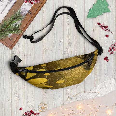 Gold Flower Fanny Pack