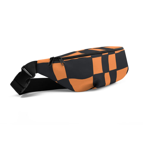 Orange Checkered Fanny Pack