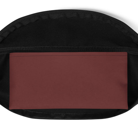 Burgundy Flower Fanny Pack