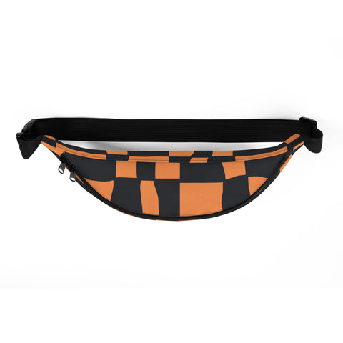 Orange Checkered Fanny Pack